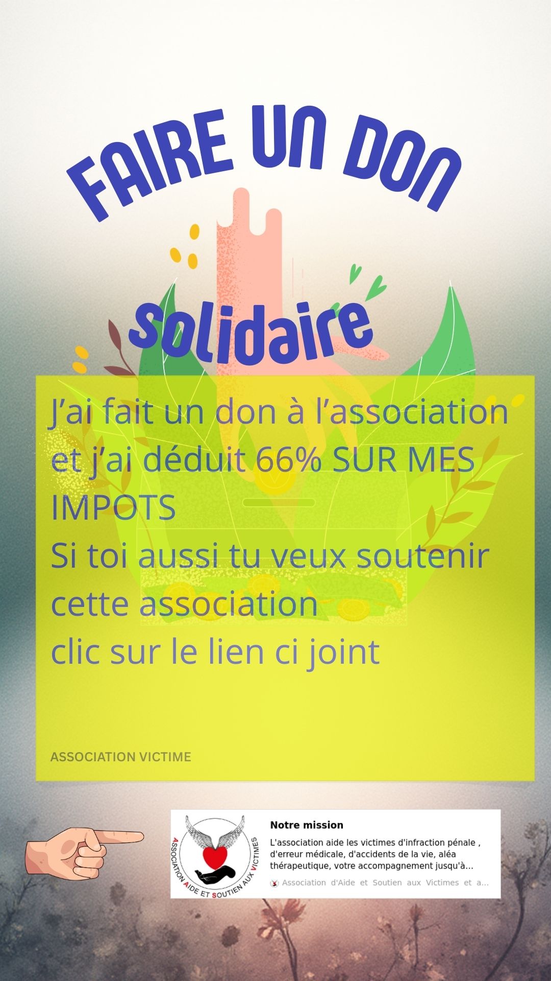 FAIRE UN DON VOUS PERMETS UNE REDUCTION D’IMPOT